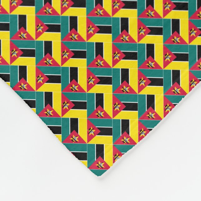 Cobertor De Velo Patchwork - Padrão de Sinalizador de Moçambique (Quina)