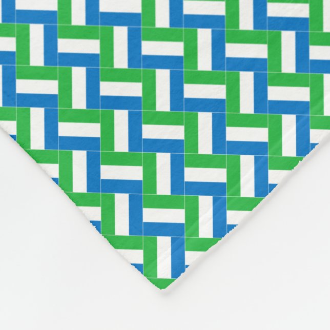 Cobertor De Velo Patchwork Sierra Leone Flag Pattern (Quina)