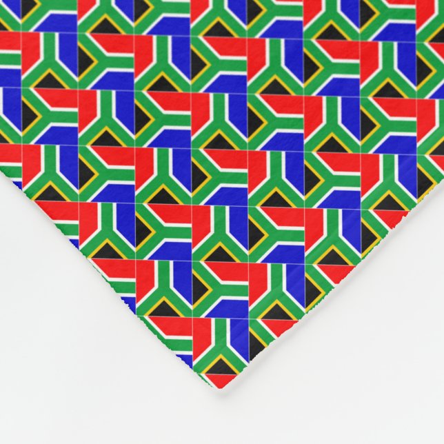 Cobertor De Velo Patchwork South Africa Flag Patterno (Quina)