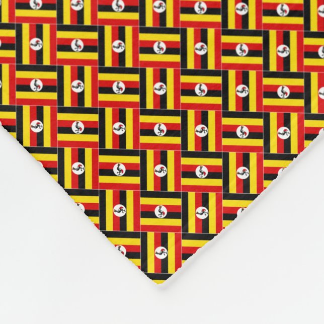 Cobertor De Velo Patchwork Uganda Flag Pattern (Quina)