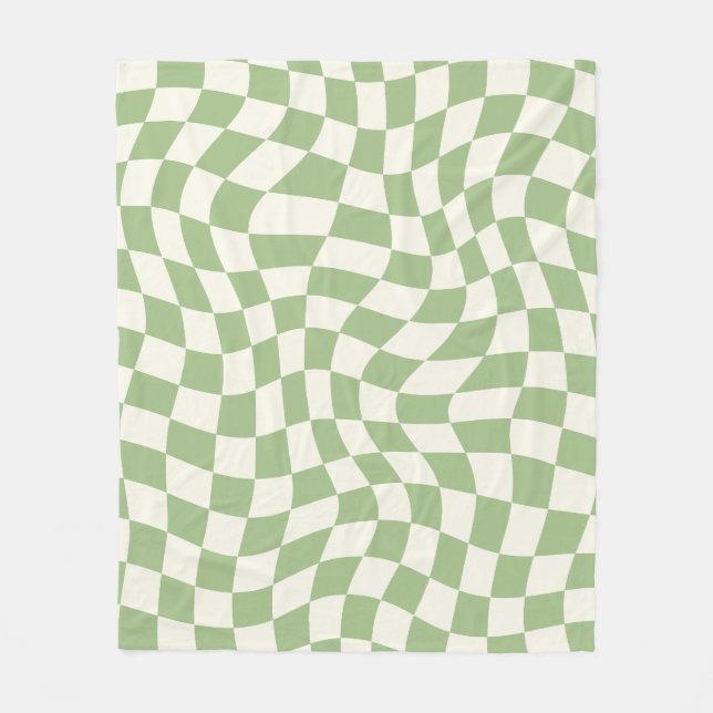 Cobertor De Velo Patente de Grade de Groovy Checkered Psychedelic V (Frente)
