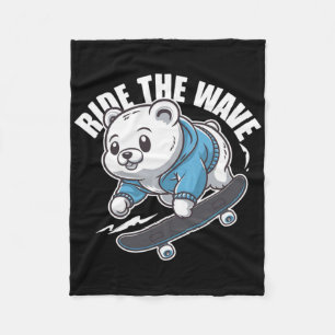 Cobertor De Velo Patinador Grizzly - Skateboard Skateboarder Skateb