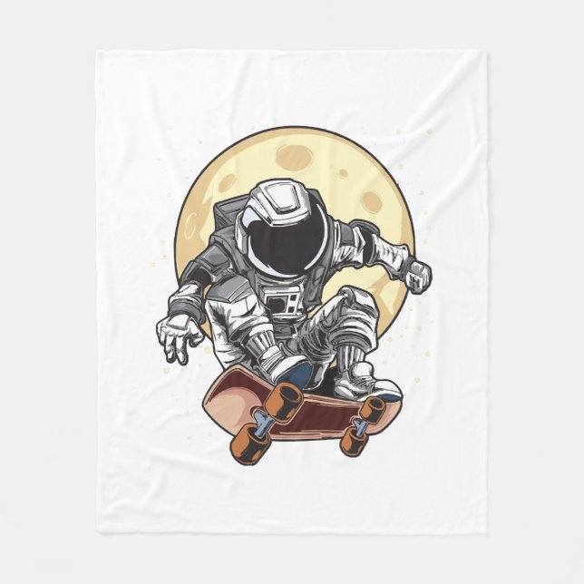 Cobertor De Velo Patins Astronauta (Frente)
