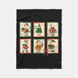 Cobertor De Velo Pato Bobo Papai Noel Natal Selo Fofo Alegre Pato