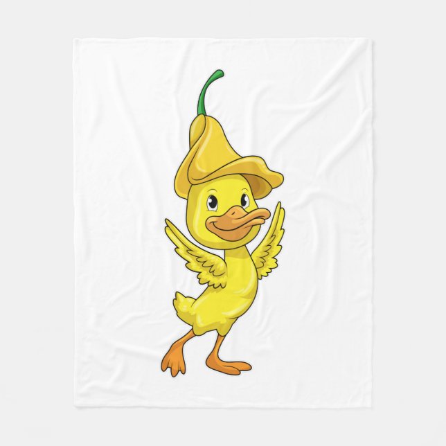 Cobertor De Velo Pato com Boné amarelo (Frente)