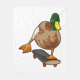 Cobertor De Velo Pato como skater com skate