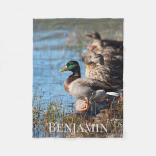Cobertor De Velo Patos de Mallard de Nome Personalizado