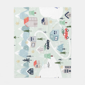 Cobertor De Velo Pátria de inverno: Natal do Urso Polar