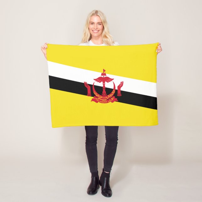 Cobertor De Velo Patriotic Brunei Flag Fleece Blanket (In Situ)