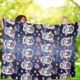 Cobertor De Velo Patriótica All American Mama Messy Bun