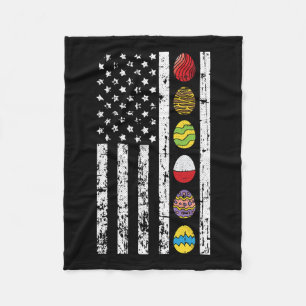 Cobertor De Velo Patriótico Felz pascoa de Bandeira Americano Caça