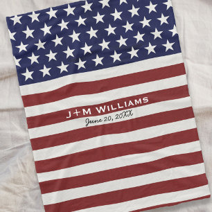 Cobertor De Velo Patriótico Patriótico Americano Bandeira Americano