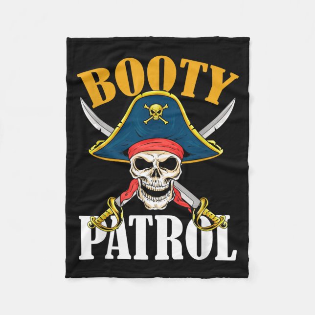 Cobertor De Velo Patrulha de Butim Pirata de Halloween (Frente)