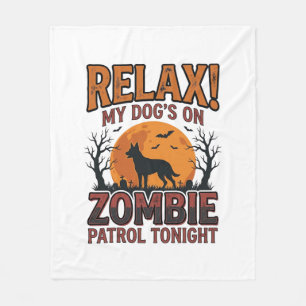 Cobertor De Velo Patrulha de Cão Zumbi Camisa Vintage de Halloween 