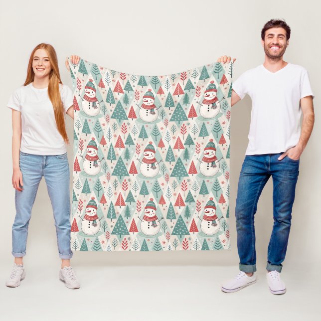 Cobertor De Velo Pattern Scandinavian Snowman (In Situ)