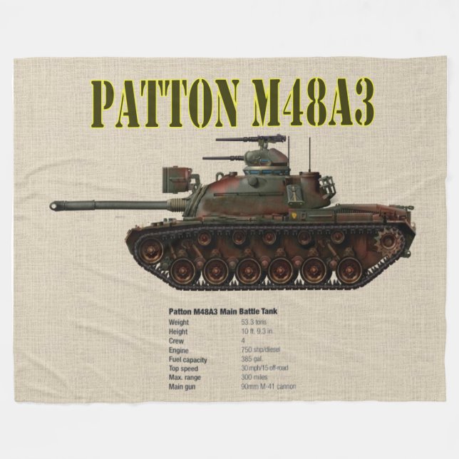 COBERTOR DE VELO PATTON M48A3 TANK (Frente (Horizontal))