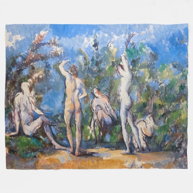 Cobertor De Velo Paul Cezanne - Cinco Banhistas (Frente (Horizontal))