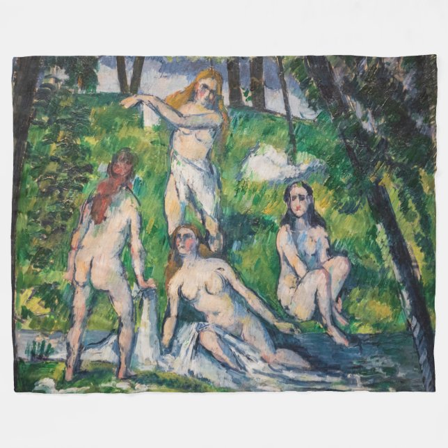 Cobertor De Velo Paul Cezanne - Quatro Banhistas (Frente (Horizontal))