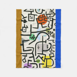Cobertor De Velo Paul Klee Rich Harbor Expressionismo Abstrato