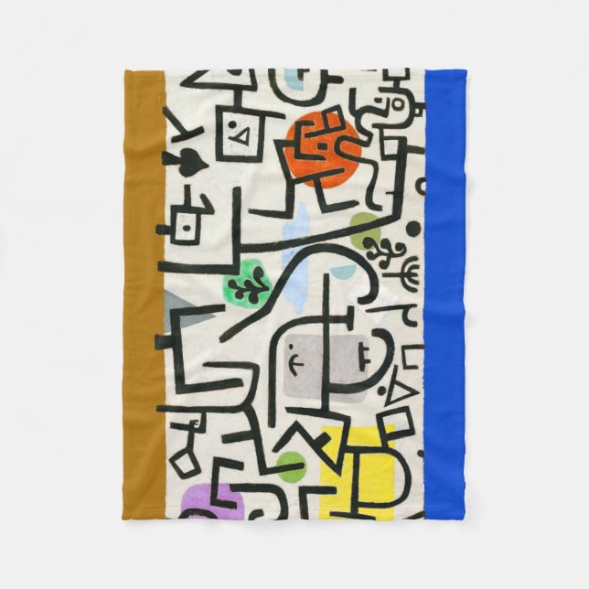 Cobertor De Velo Paul Klee Rich Harbor Expressionismo Abstrato (Frente)