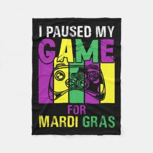 Cobertor De Velo Pausei Meu Jogo Para O Jogo Mardi Gras Mardi G