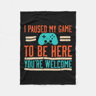 Cobertor De Velo Pausou Meu Jogo Para Estar Aqui Vídeo Jogo Homens