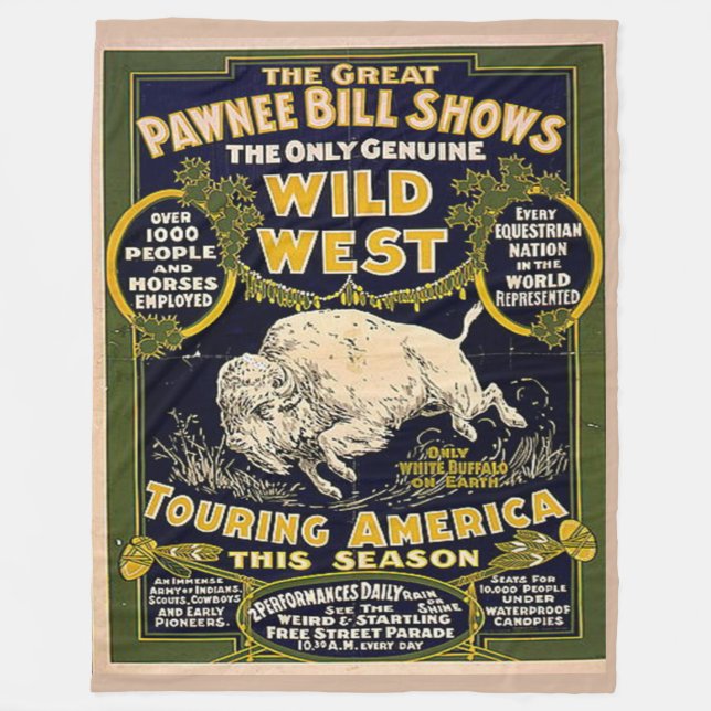 Cobertor De Velo PAWNEE BILL Fleece Blankets (Frente)