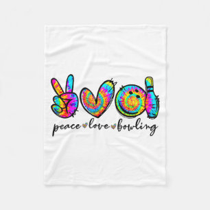 Cobertor De Velo Paz Amor Boliche Tie Dye Engraçado Amantes de Boli