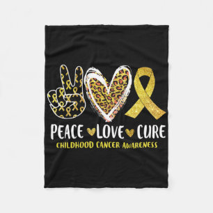 Cobertor De Velo Paz Amor Curta Cancer Sensibilização Infantil