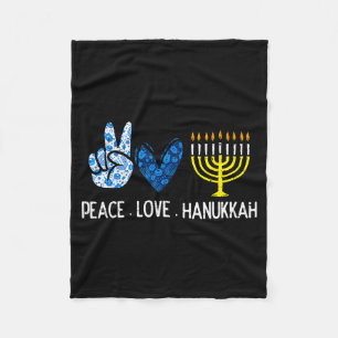 Cobertor De Velo Paz Amor Hanukkah Retro Chanukah Judeus Homens Mul