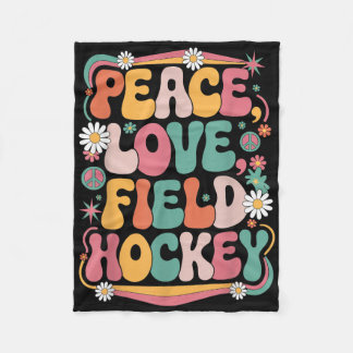 Cobertor De Velo Paz Amor Hóquei em Campo Anos 70 Hippie Retro
