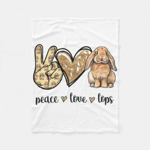 Cobertor De Velo Paz Amor Mini Holland Lop Bunny Amante Coelho
