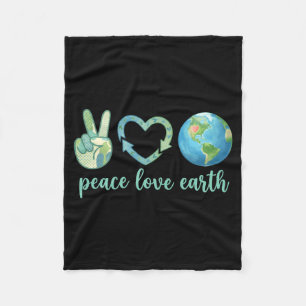 Cobertor De Velo Paz amor terra eco amigável natureza dia da terra