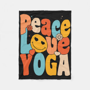 Cobertor De Velo Paz Amor Yoga Retro Mães de Yoga Avó de Yoga