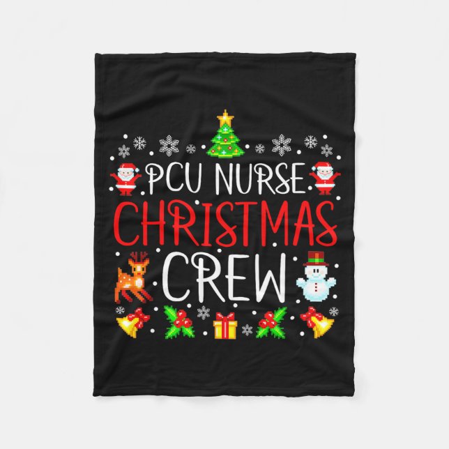 Cobertor De Velo Pcu Nurse Christmas Crew Matching Xmas  (Frente)