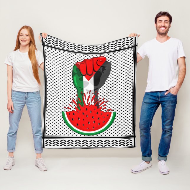 Cobertor De Velo Pé de resistência da Palestina em Watermelon (In Situ)