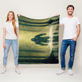 Cobertor De Velo Pé Grande Anda Através da Água do Pântano da Louis