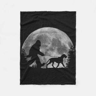 Cobertor De Velo Pé Grande Caminhando Um Cachorro Engraçado Moon
