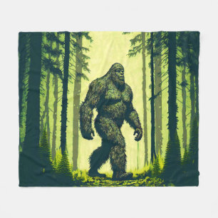 Cobertor De Velo Pé Grande Para Uma Caminhada Florestal Sasquatch