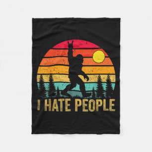 Cobertor De Velo Pé Grande Sasquatch Odeio as Pessoas Camiseta Dive