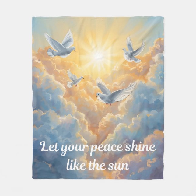 Cobertor De Velo Peace Dove Fleece Blanket (Frente)