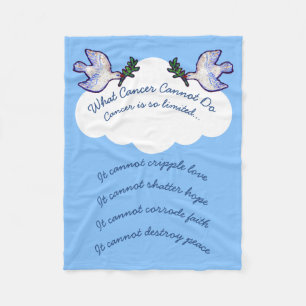 Cobertor De Velo Peace Dove What Cancer Cannot Do Chemo Blanket