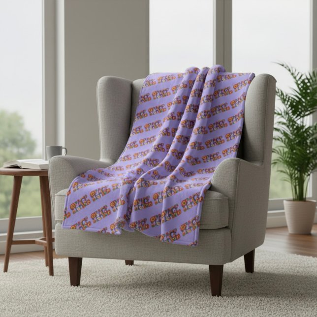 Cobertor De Velo Peace Fleece Blanket (Criador carregado)