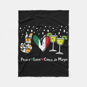 Cobertor De Velo Peace Love Cinco De Mayo Party Fiesta Mulher Mexic