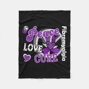 Cobertor De Velo Peace Love Cure