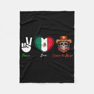 Cobertor De Velo Peace Love Tacos Cinco De Mayo Divertimento Mexica