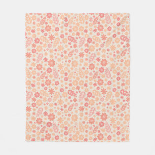 Cobertor De Velo Peach Airy Wildflower Meadow Standard