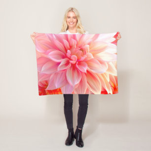 Cobertor De Velo Peach Blush Dahlia Blossom