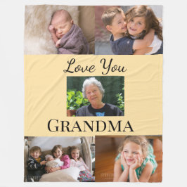 Cobertor De Velo Peach Gradient 5-photo Family Tribute Keepsake