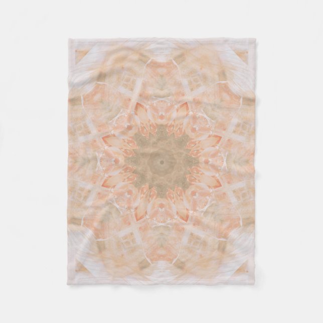 Cobertor De Velo Peach Orange Mandala (Frente)